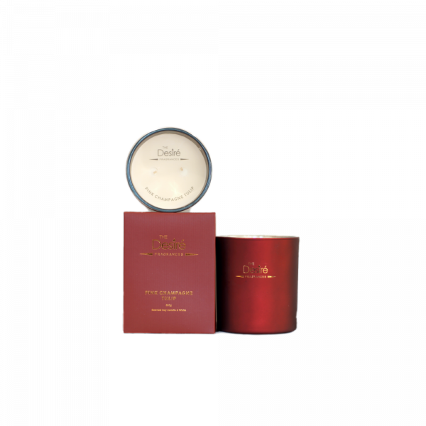 Le-Desire Pink Champagne Tulip Soy Wax Candle